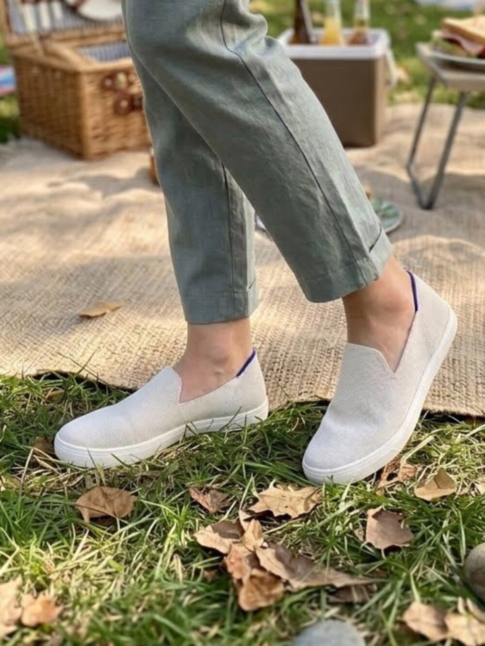 Rothy's The Original Slip-On Sneaker in Sand - Women's Size 10.5